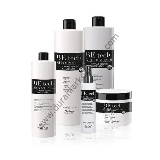 Be Hair Be Tech Perma caviar keratin collagen şampuan 1000 ml işlem ön yeni nesil perma