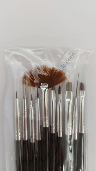Nail art fırça seti 10 lu tırnak süsleme fırça seti