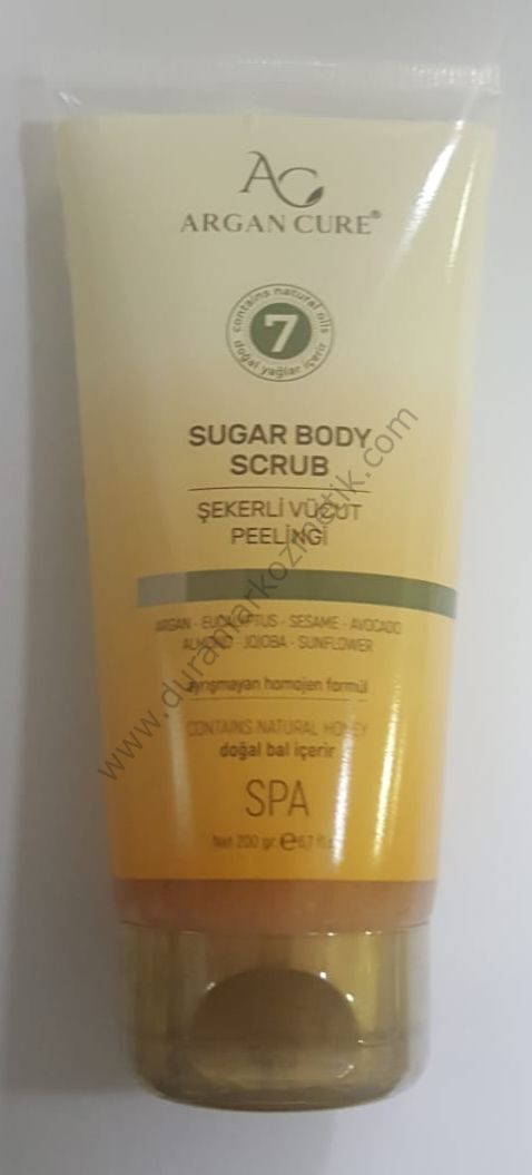 Argan cure sugar body scrub 200 ml şekerli vücut peelingi